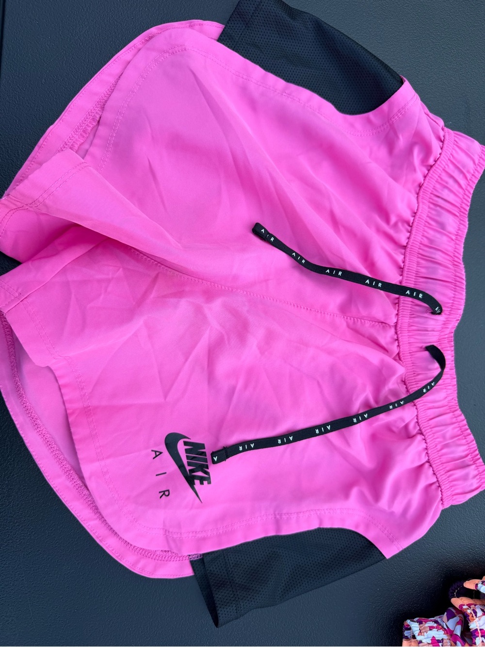 Nike Women's Hot Pink and Black Athletic Shorts